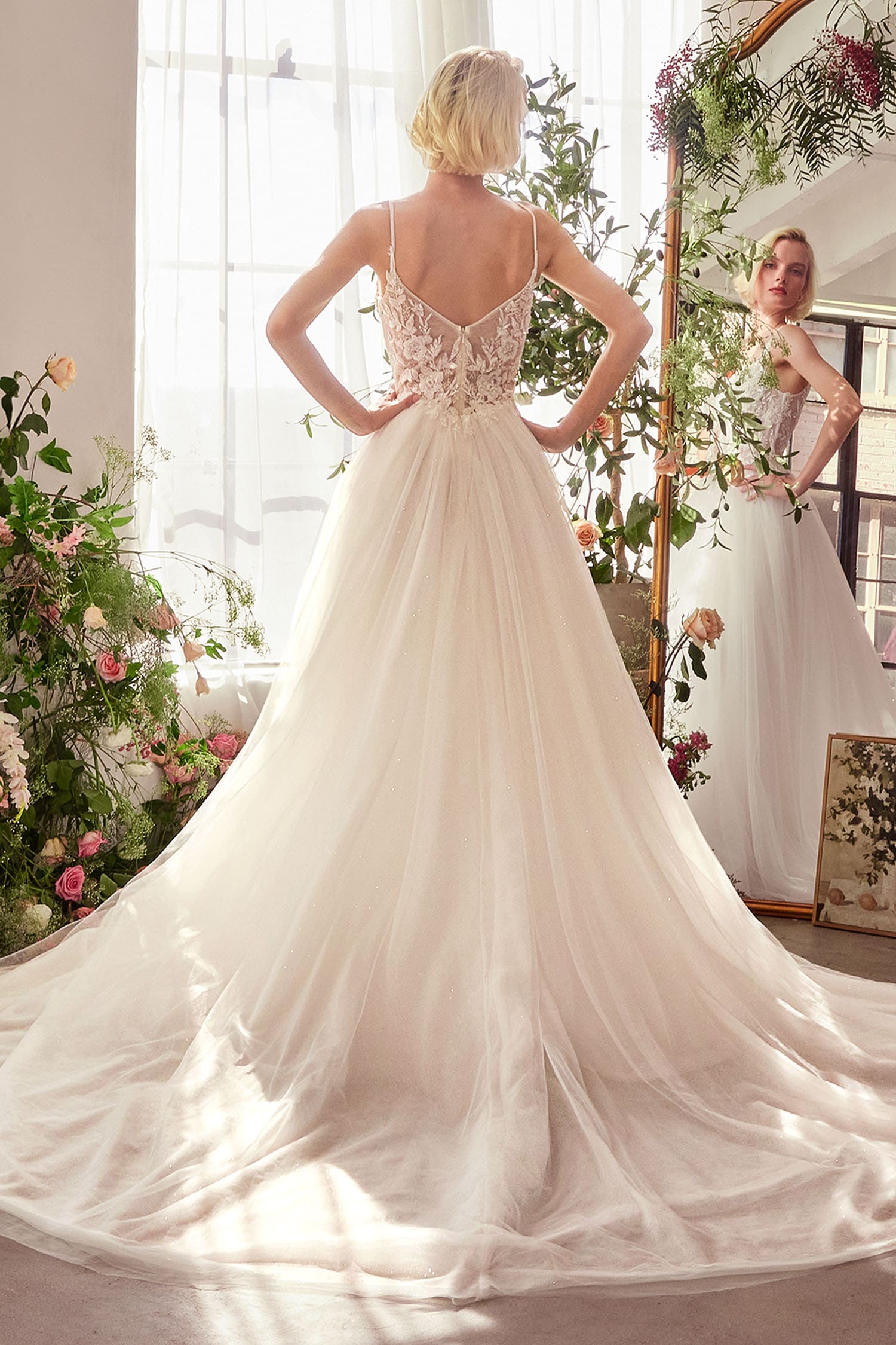 WL029 Lace & Tulle Bridal Ball Gown Andrea & Leo