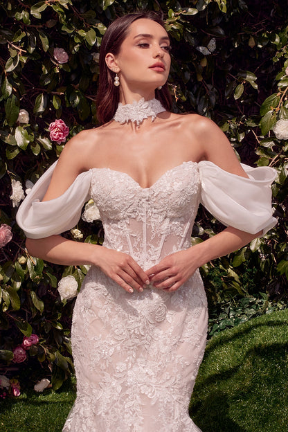 WL031 Detachable Wings Mermaid Wedding Gown Andrea & Leo