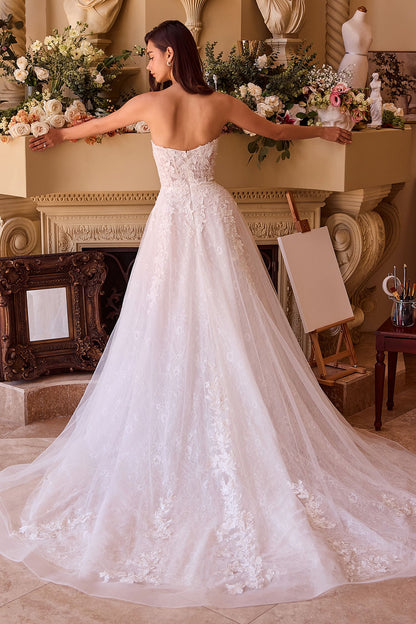 WL052 Deep Sweetheart Strapless Bridal Ball Gown Andrea & Leo