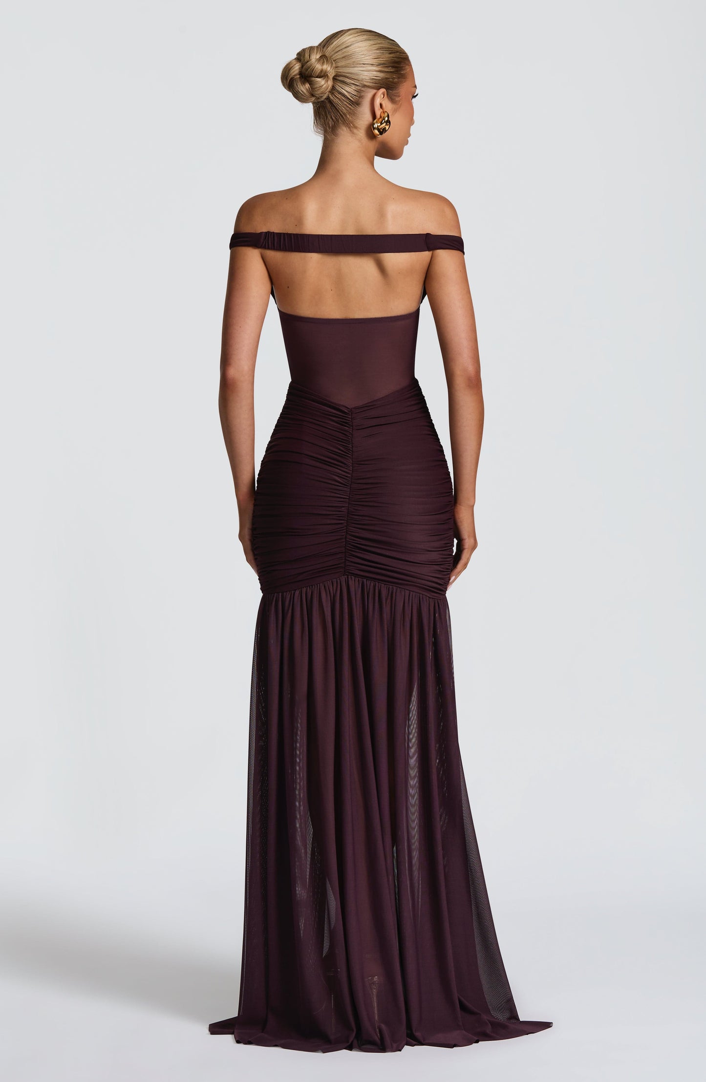 Alaia Maxi Dress Plum