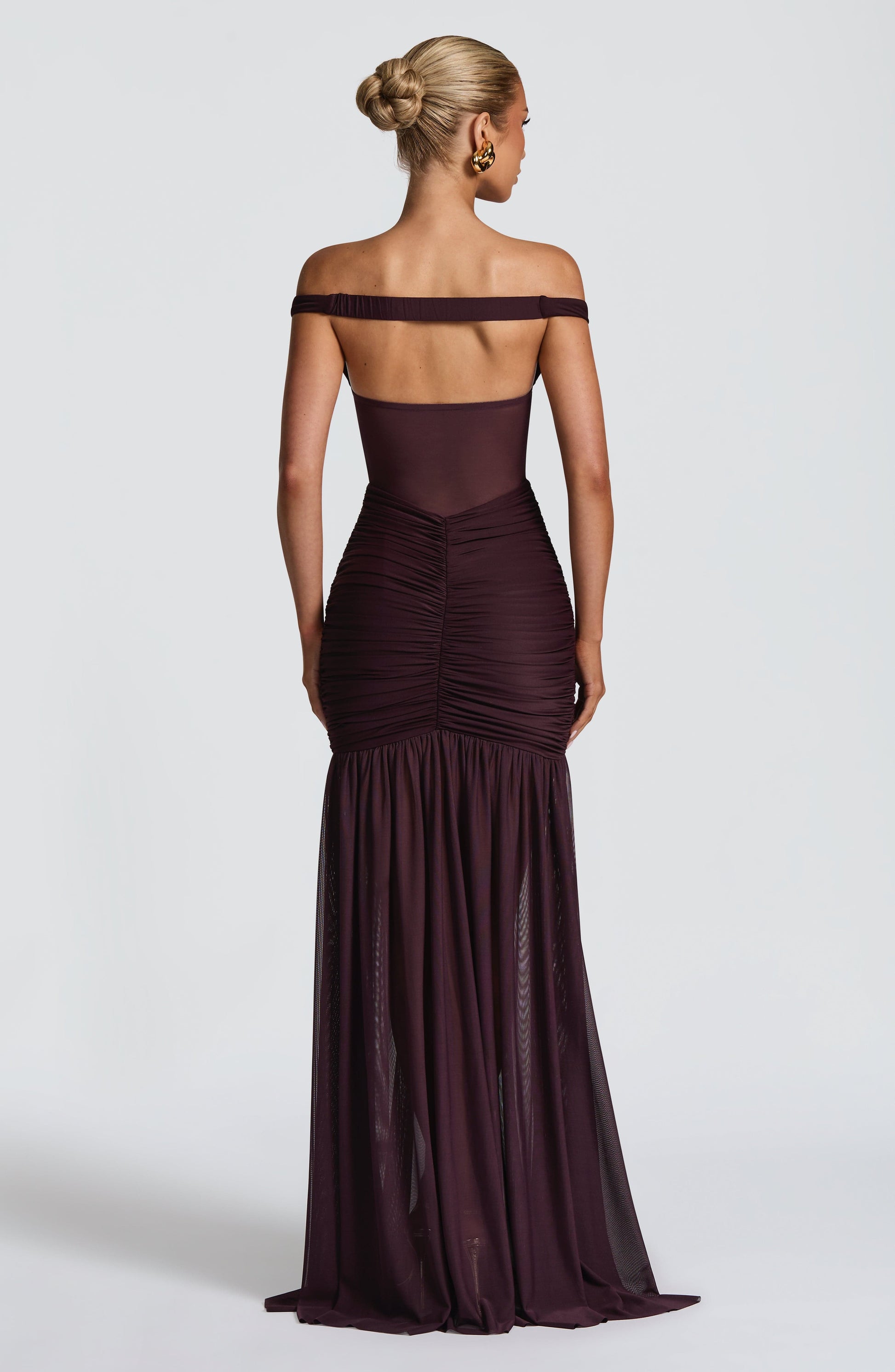 Alaia Maxi Dress Plum