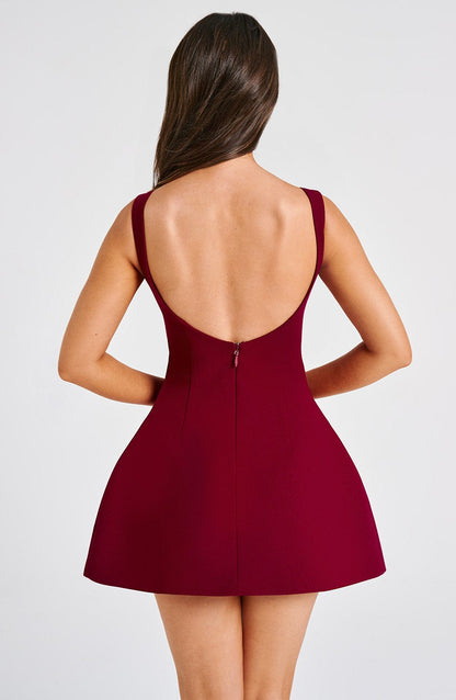 Alana Mini Dress Wine