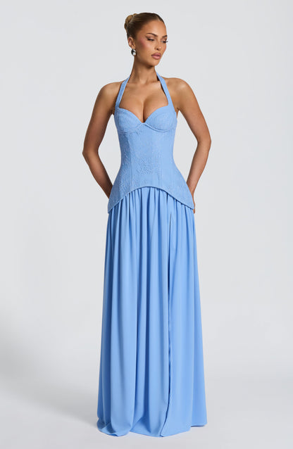 Almira Maxi Dress Powder Blue