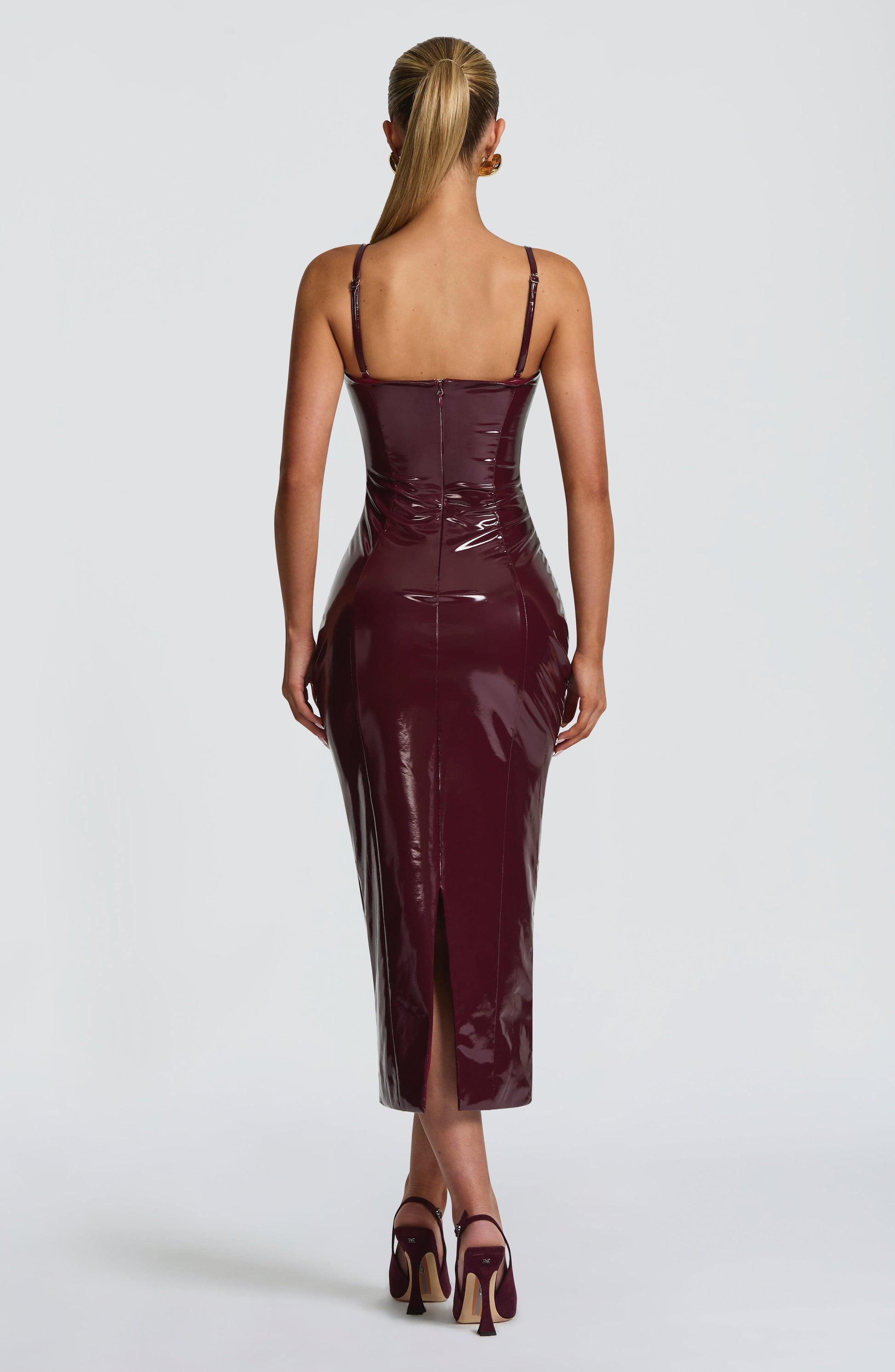 Amala Midi Dress Cherry Lacquer
