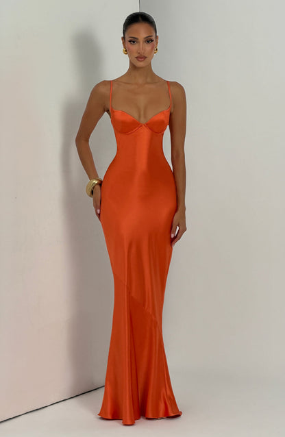 Amorette Maxi Dress Burnt Orange