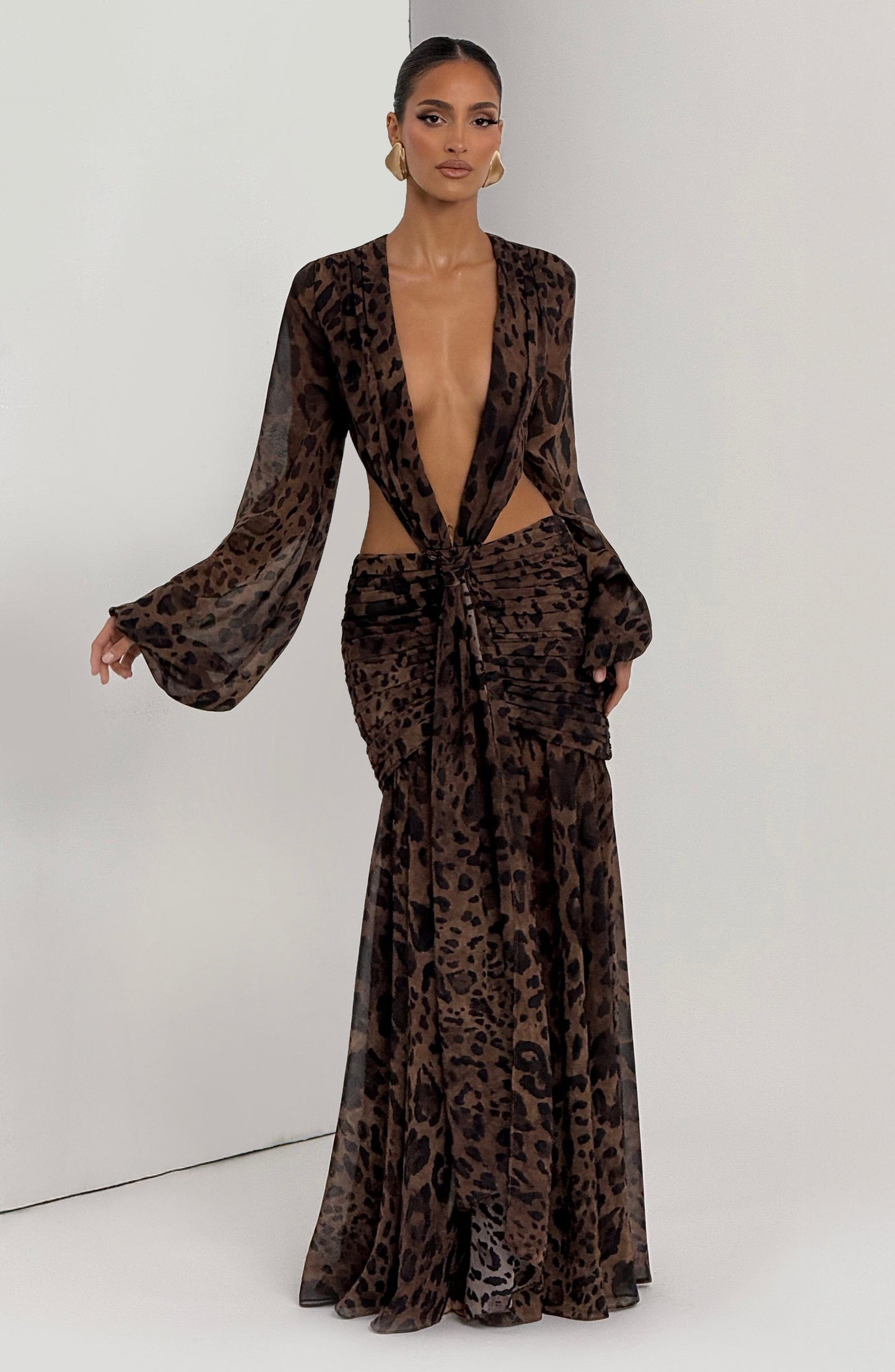 Andrina Maxi Dress Leopard Print