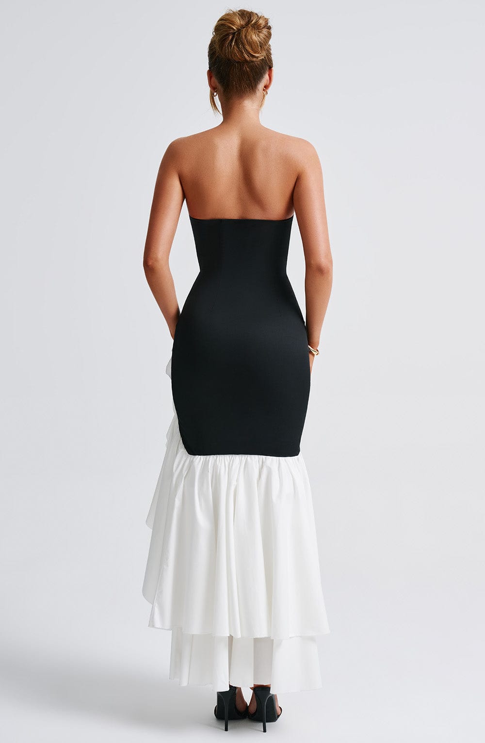 Angelina Maxi Dress Black/White