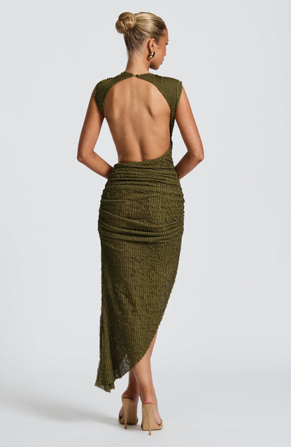 Aphrodite Midi Dress Khaki