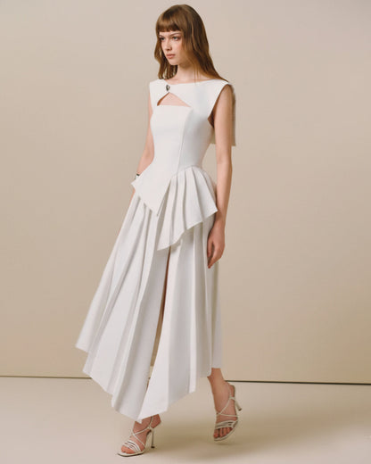 Arista Midi Dress White