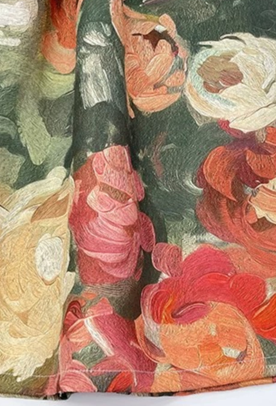 Arwen Green Vintage Floral Midi Skirt