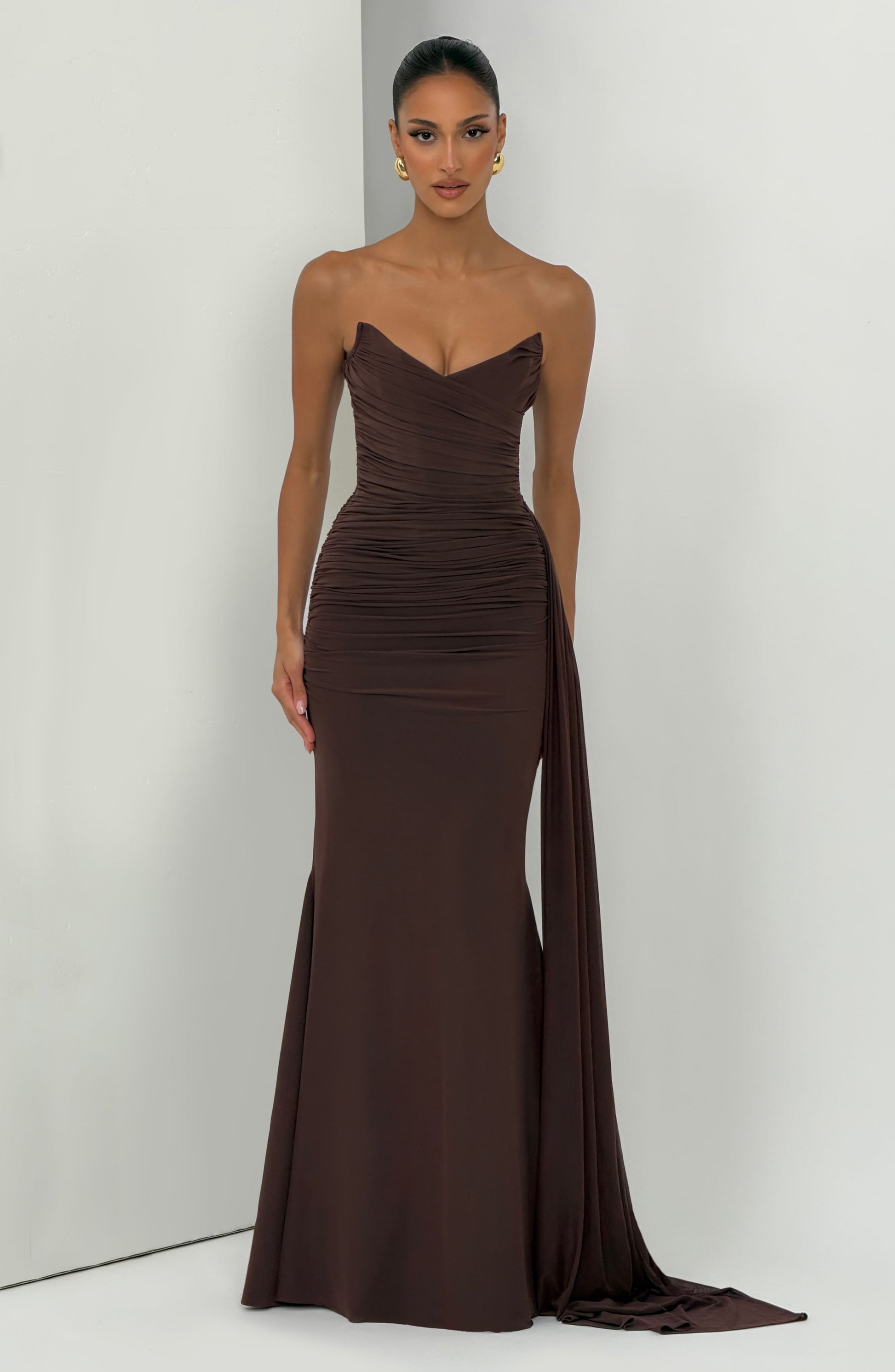 Ashika Maxi Dress Plum Brown