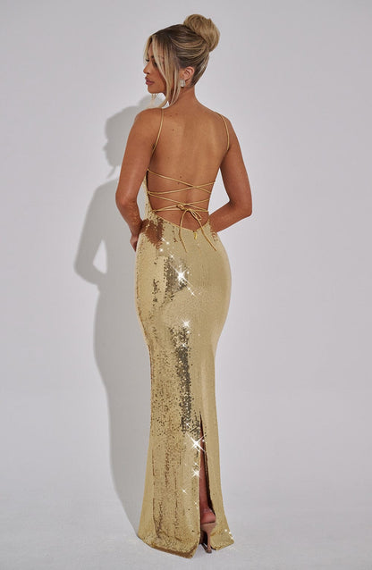 Atari Maxi Dress Gold