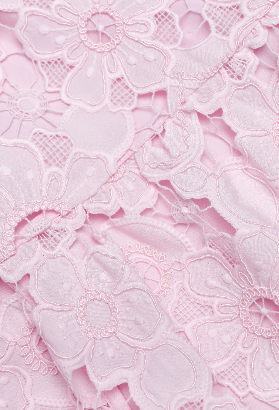 Athenea Embroidered Floral Lace Mini Dress Pink
