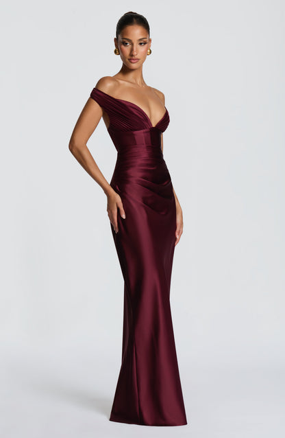 Aurelia Maxi Dress Cherry Lacquer