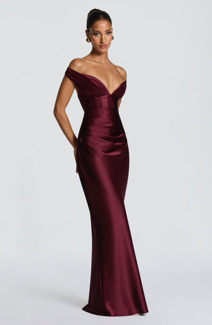 Aurelia Maxi Dress Cherry Lacquer