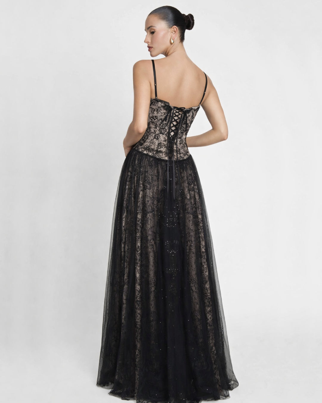 Ayana Lace Maxi Dress Black