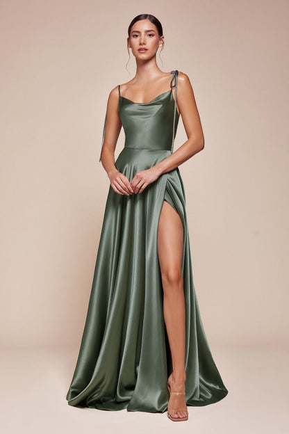LOTTIE GOWN SATIN A- DRESS