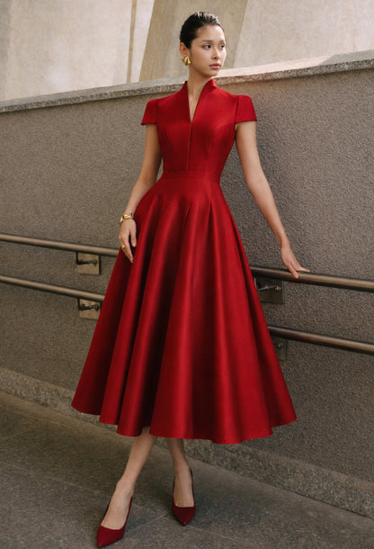 Betty Midi Dress Red