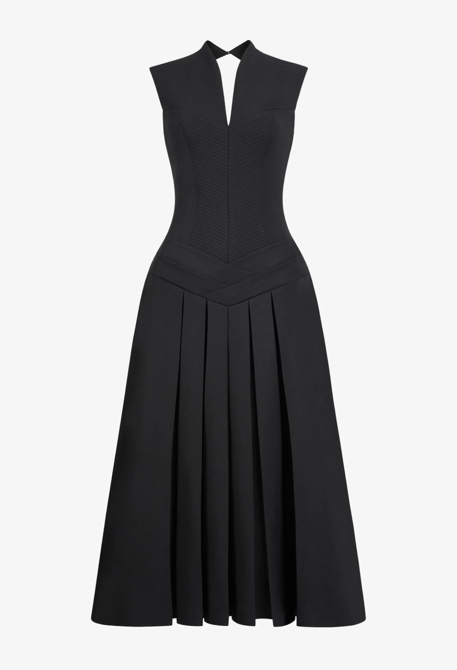 Debutante Backless Midi Dress Black