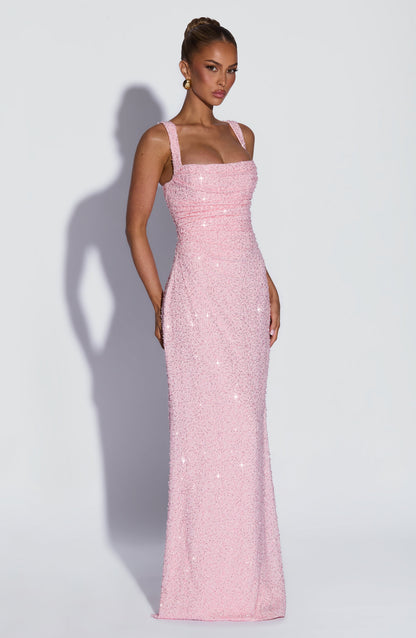 Calanthe Maxi Dress Blush Sparkle