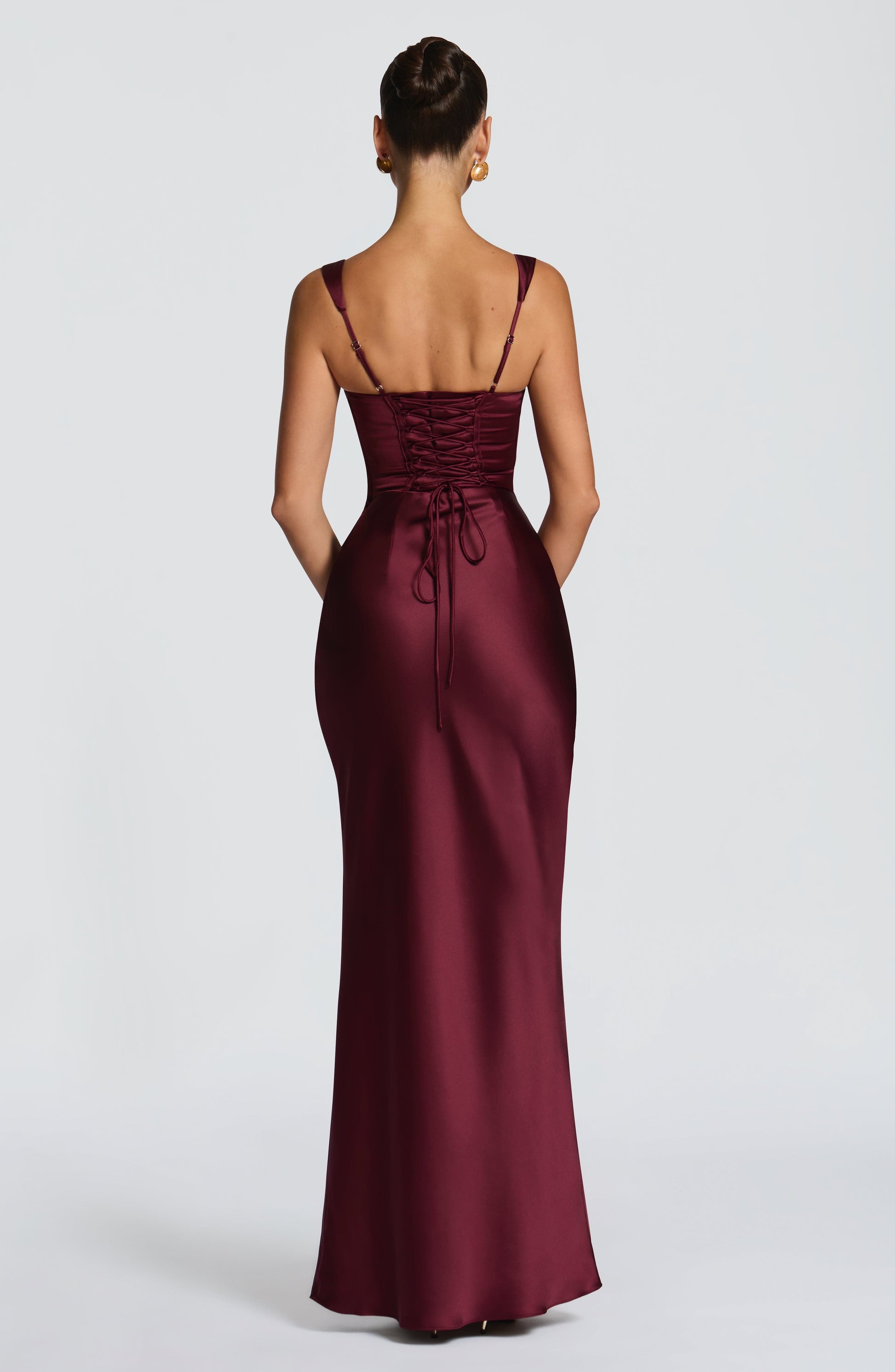 Calanthe Maxi Dress Cherry Lacquer