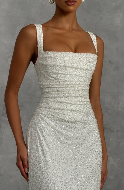 Calanthe Maxi Dress Ivory Sparkle