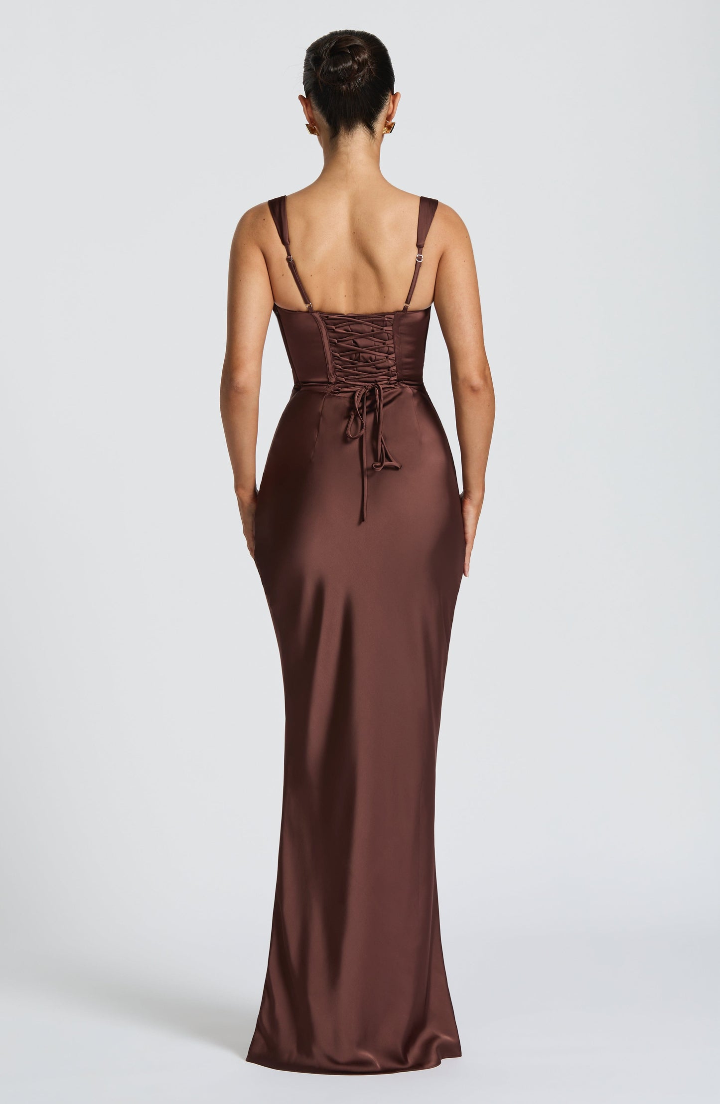 Calanthe Maxi Dress Plum Brown