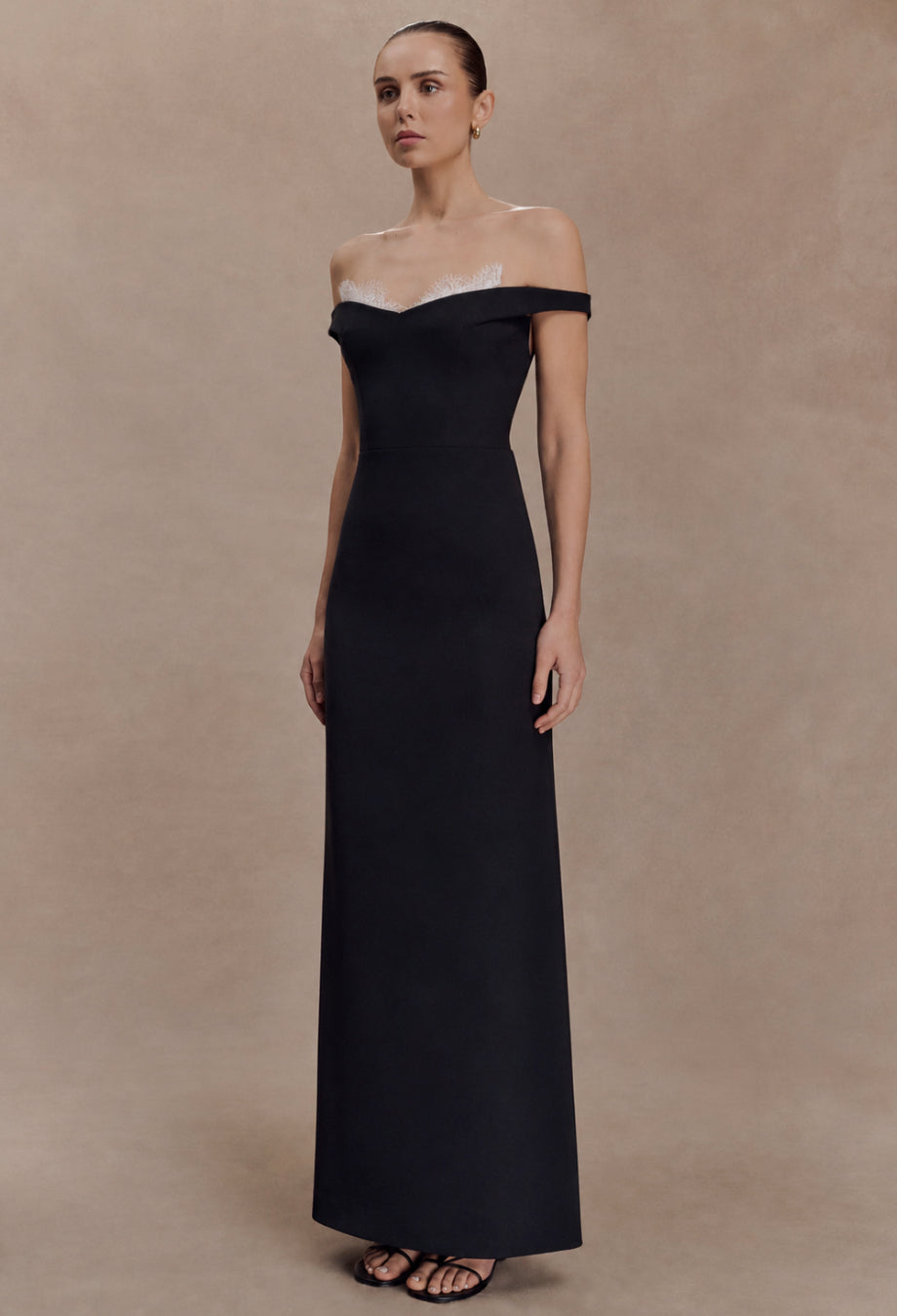 Callista Off-Shoulder Maxi Dress Black