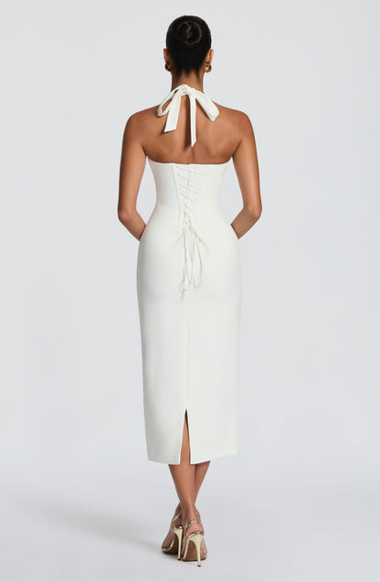 Cassia Midi Dress Ivory