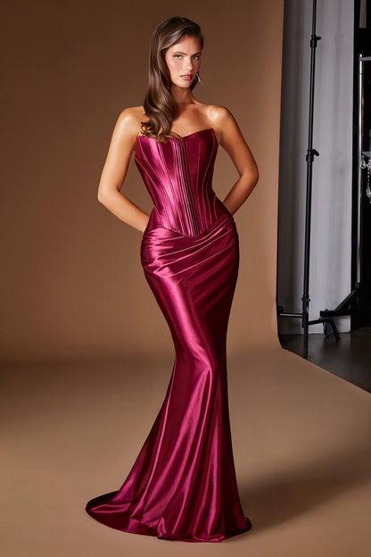 Chase Corset & Skirt Set Two Piece Satin Gown