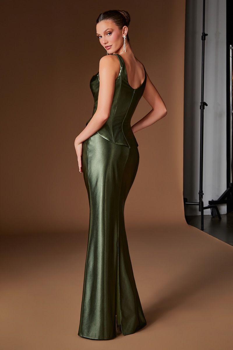 Trudy Gown Draped Luxe Satin Dress