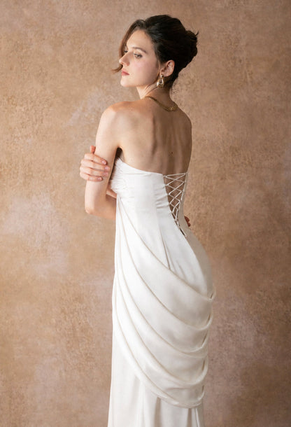 Clarinda Strapless Bridal Gown Ivory