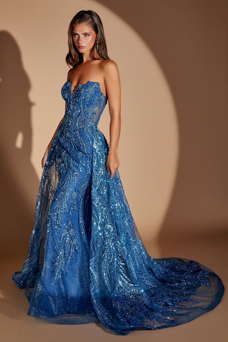Harlyn Gown Strapless Formal Gown with Overskirt