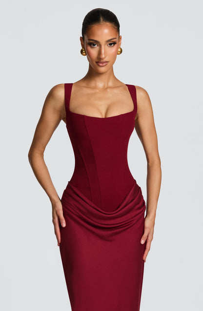 Cornelia Maxi Dress Burgundy