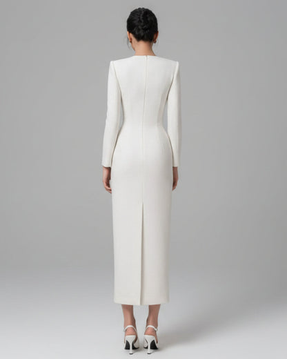 Courtney Midi Dress Ivory