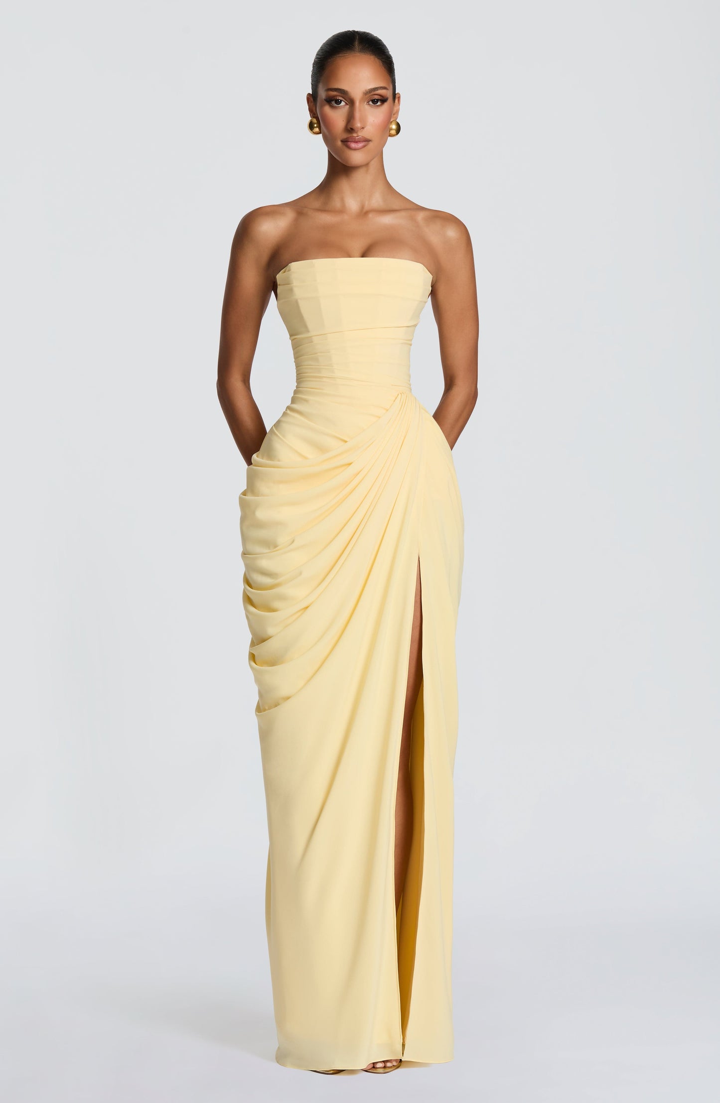 Cyra Maxi Dress Lemon