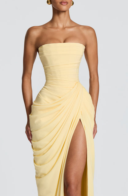 Cyra Maxi Dress Lemon
