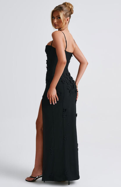 Dalary Maxi Dress Black Lined