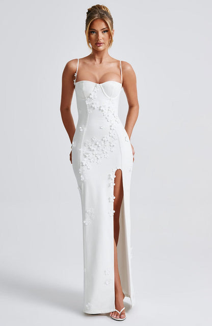 Dalary Maxi Dress Ivory Lined