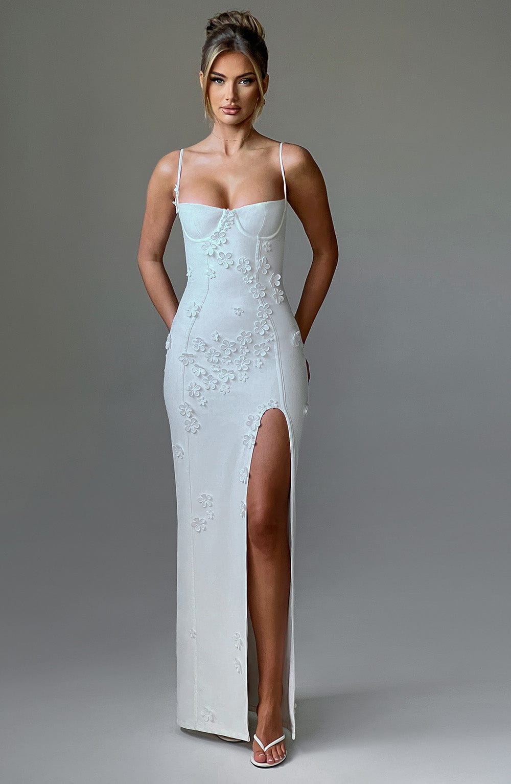 Dalary Maxi Dress Ivory Lined