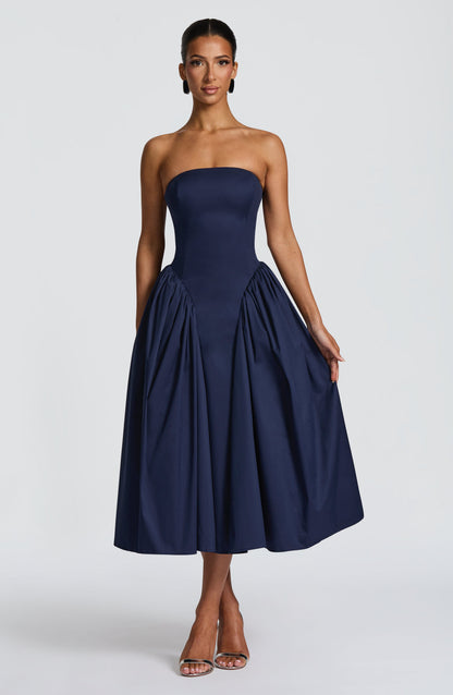 Darla Midi Dress Navy