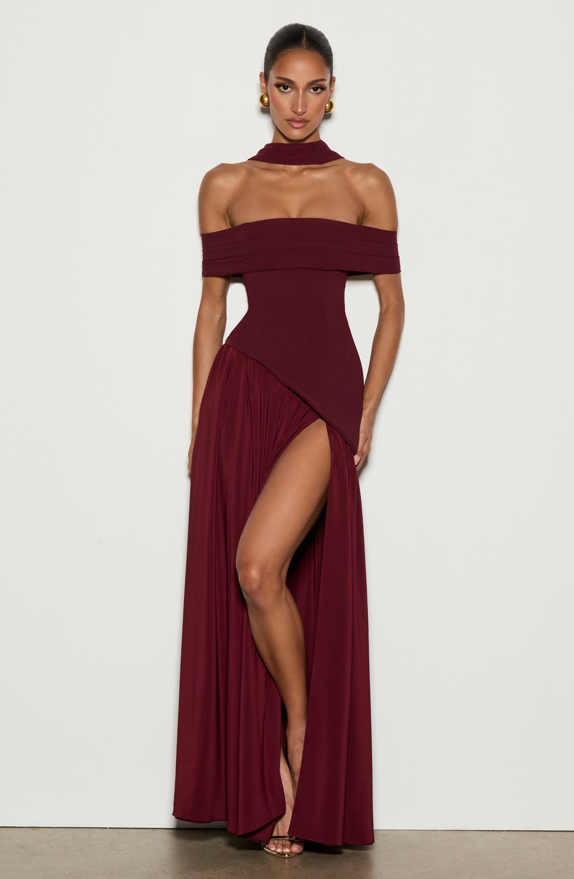 Delilah Maxi Dress Cherry Lacquer