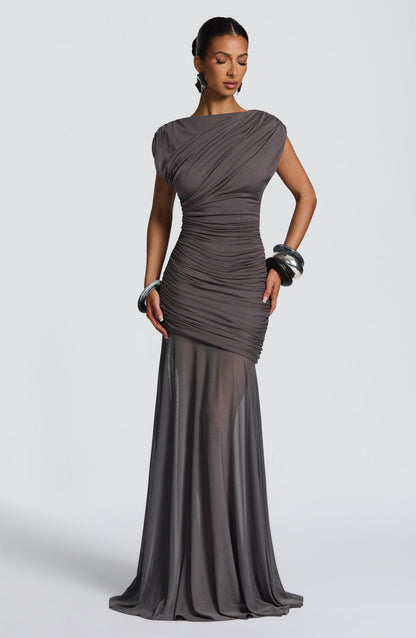 Demelza Maxi Dress Charcoal