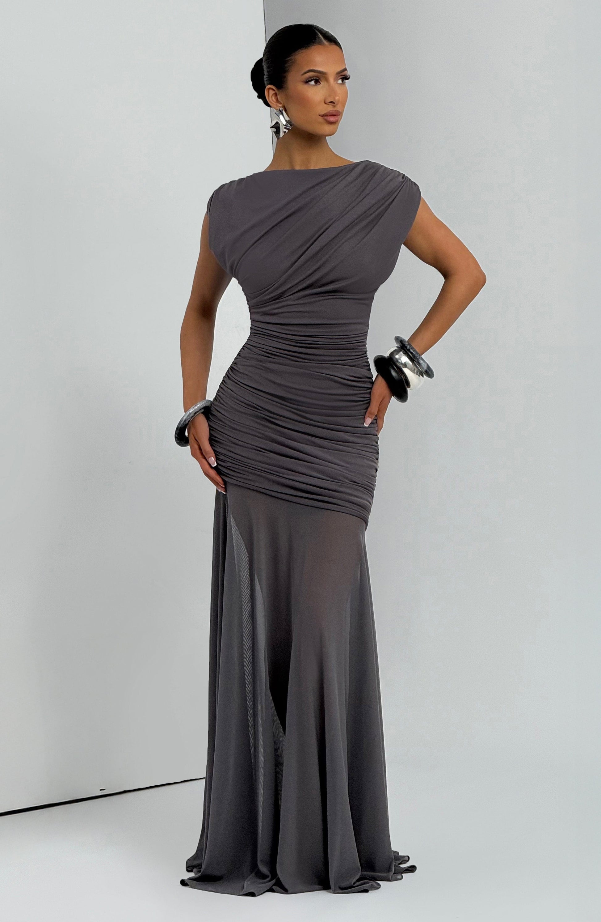 Demelza Maxi Dress Charcoal