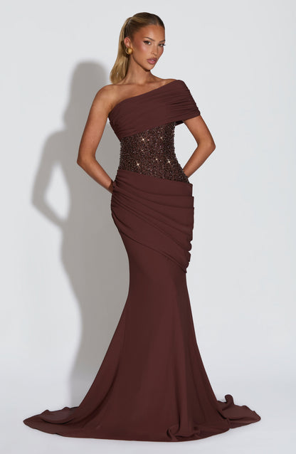 Ellora Gown Plum Brown