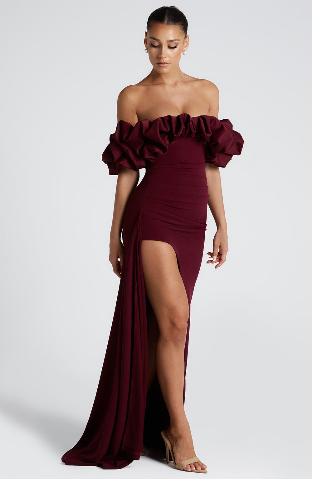 Elsie Maxi Dress Cherry Lacquer