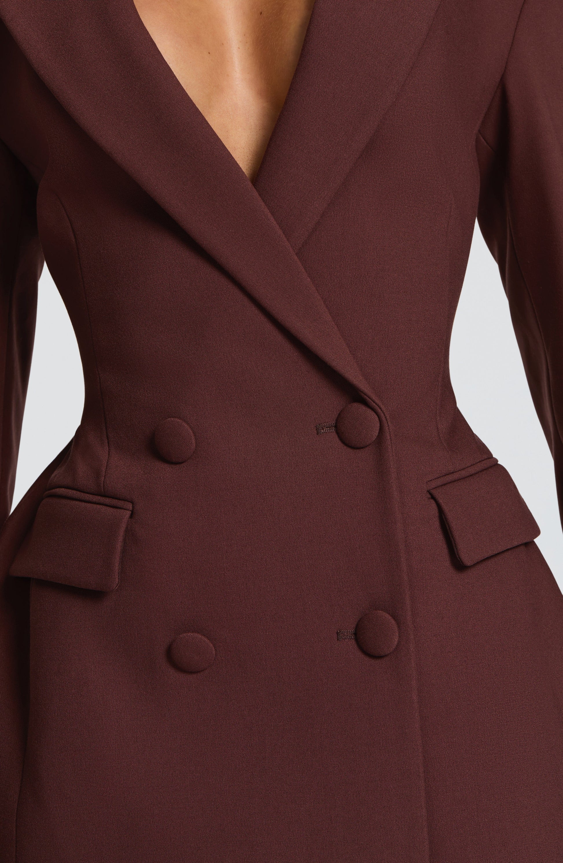 Elvira Mini Dress Plum Brown