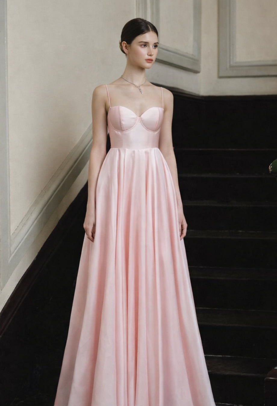 Emrielle Satin Maxi Dress Pink