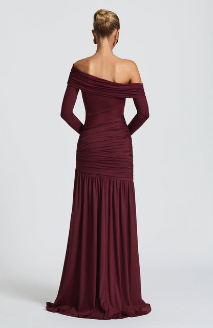 Ettalie Maxi Dress Cherry Lacquer
