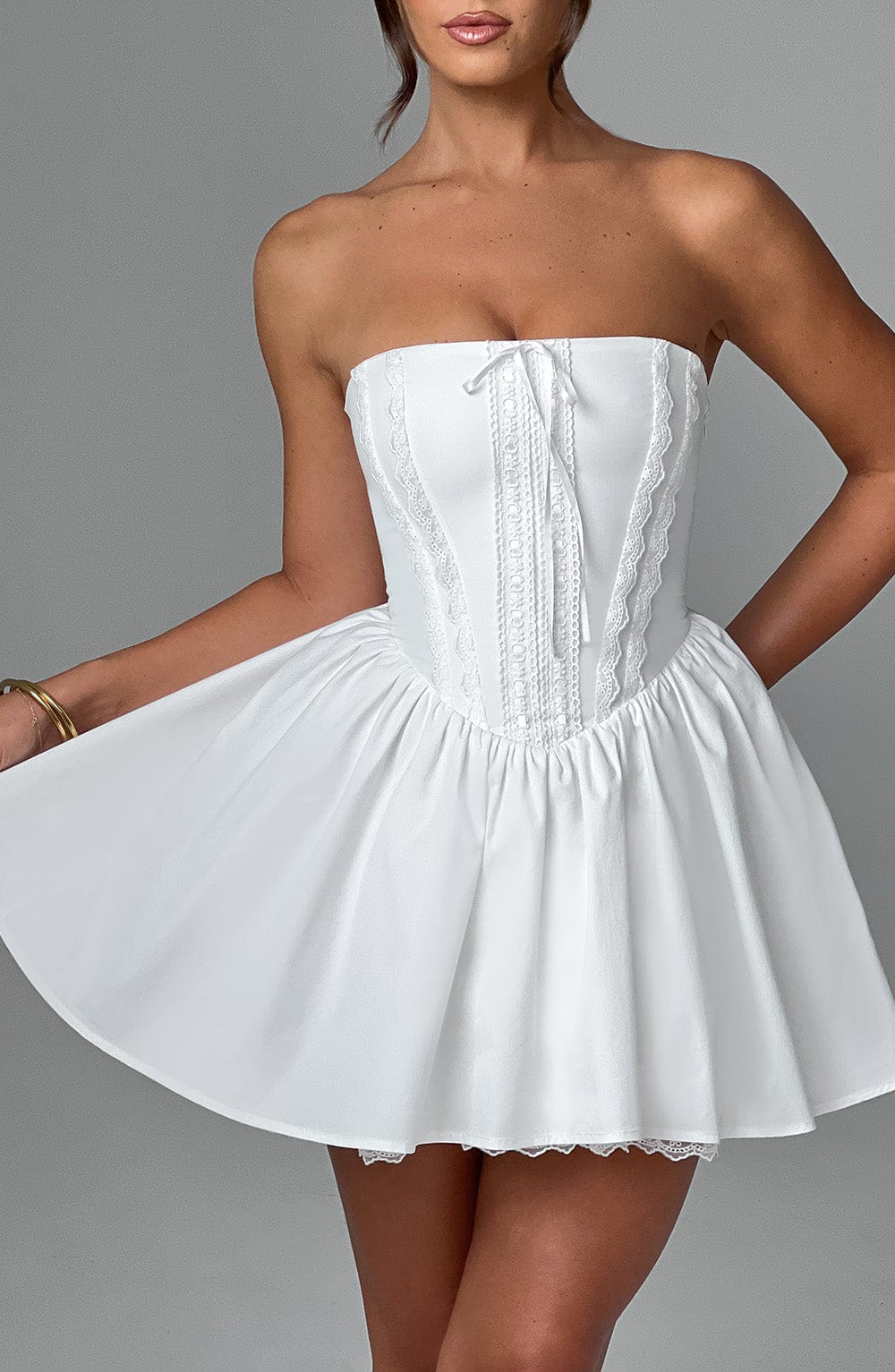Evie Mini Dress Ivory